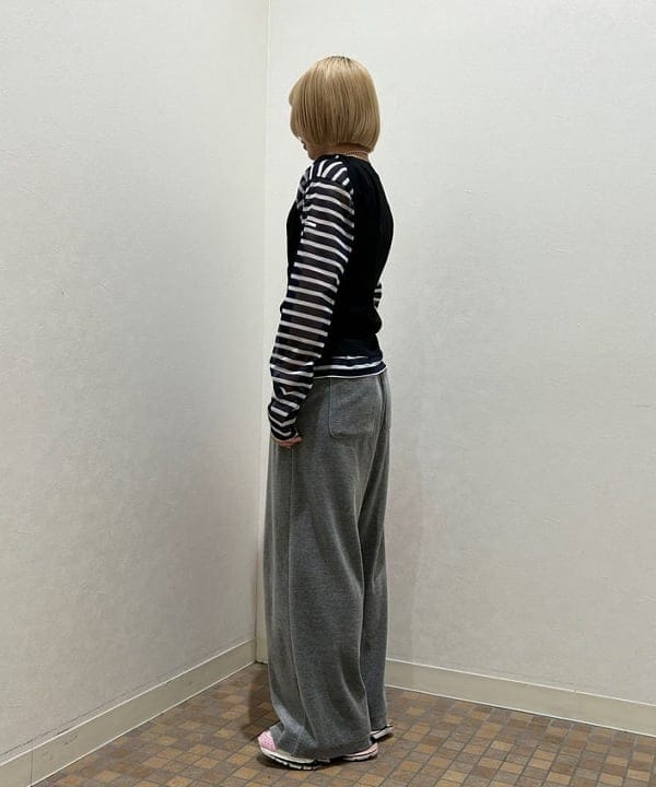 佐藤 亜美さんの「BEAMS WOMEN｜ORCIVAL / シースルー ボーダー ロングスリーブ カットソー」を使ったコーディネート