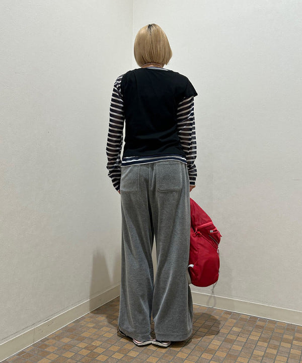 佐藤 亜美さんの「BEAMS WOMEN｜ORCIVAL / シースルー ボーダー ロングスリーブ カットソー」を使ったコーディネート