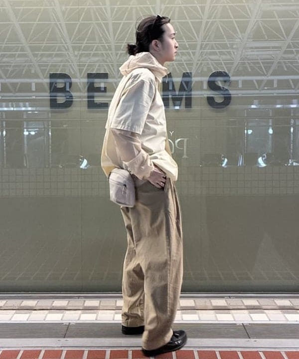 久保田 耀さんの「BEAMS｜【別注】FRED PERRY / Broad Short Sleeve Shirts｜半袖｜ブロード生地 上品｜別注 」を使ったコーディネート