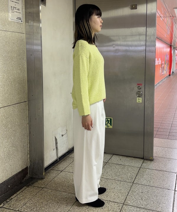 中平 あみさんの「BEAMS WOMEN｜コットン ローゲージ ロングスリーブ プルオーバー」を使ったコーディネート