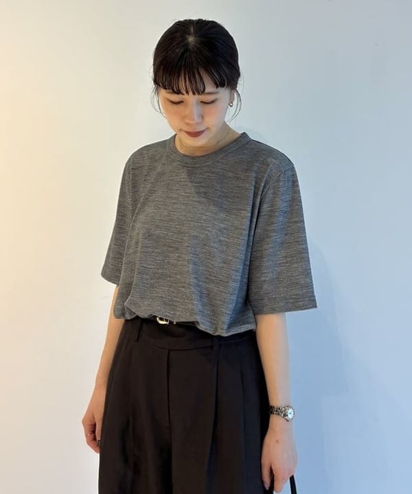 SAKAIさんの「BEAMS WOMEN｜【別注】スタイリスト佐藤佳菜子 &times; SLOANE / ウール混 クルーネック  Tシャツ」を使ったコーディネート