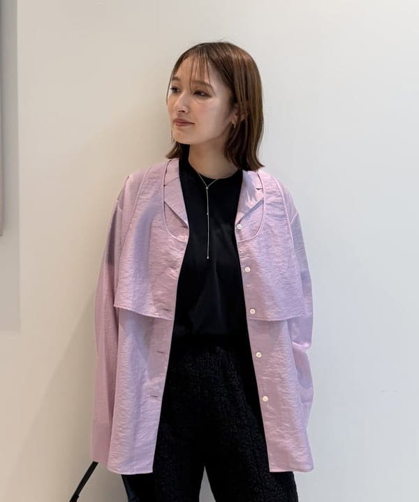 松本 佳菜子さんの「BEAMS WOMEN｜【別注】DANTON / インナー Tシャツ」を使ったコーディネート