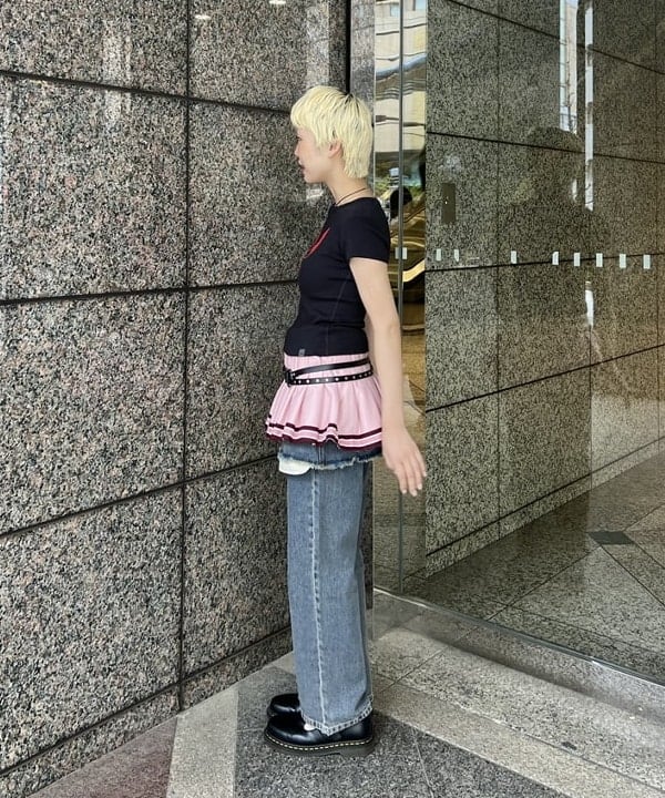 あさひさんの「BEAMS WOMEN｜デニムスカート レイヤード パンツ」を使ったコーディネート