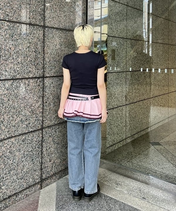 あさひさんの「BEAMS WOMEN｜デニムスカート レイヤード パンツ」を使ったコーディネート