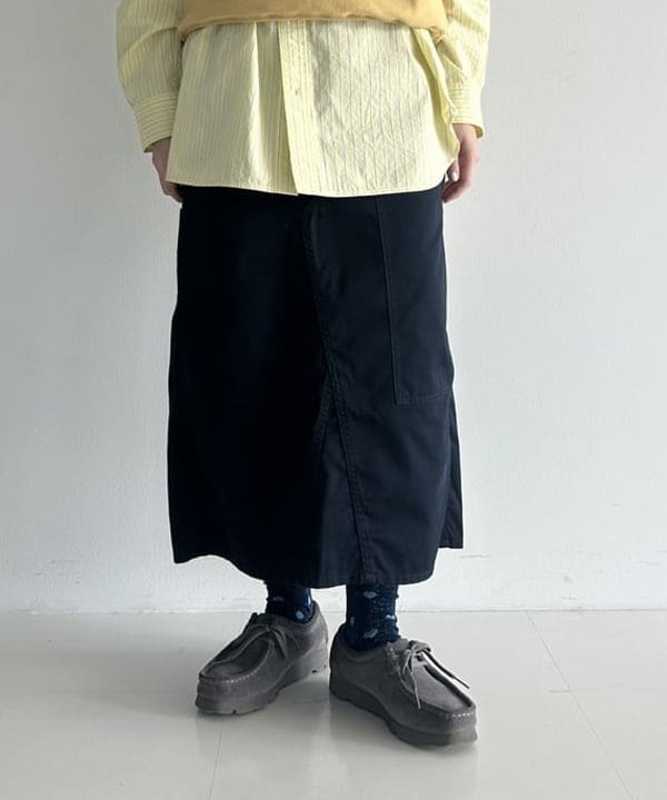 清水 彩乃さんの「BEAMS WOMEN｜ドビー ストライプ ビッグ BDシャツ ＜定番 / オンオフ兼用＞」を使ったコーディネート