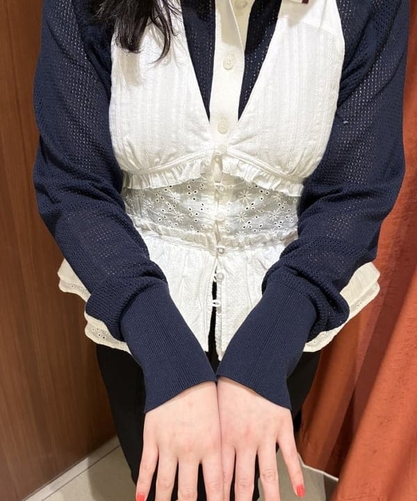 晶さんの「BEAMS WOMEN｜【別注】FRED PERRY / RIB-KNITTED CARDIGAN」を使ったコーディネート