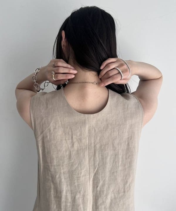 隈元 楓さんの「BEAMS WOMEN｜シンプル リネン 2WAY ドレス .M」を使ったコーディネート