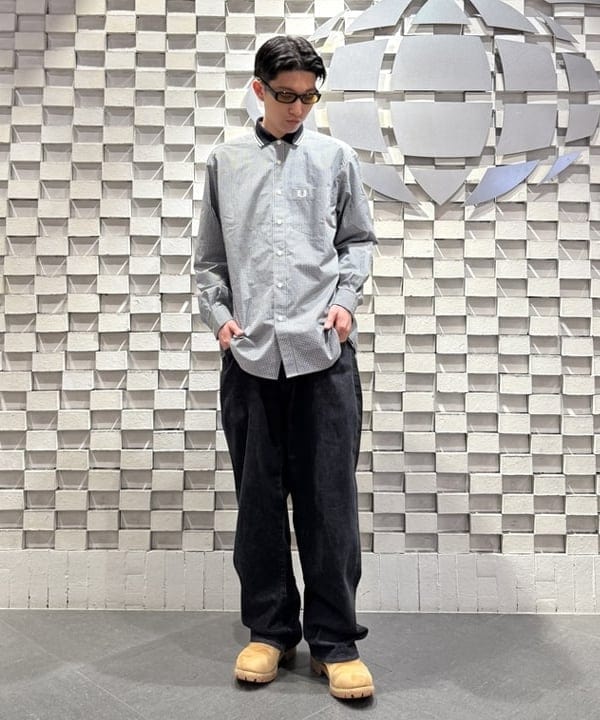 Yutoさんの「BEAMS WOMEN｜【別注】FRED PERRY / リブカラー シャツ」を使ったコーディネート