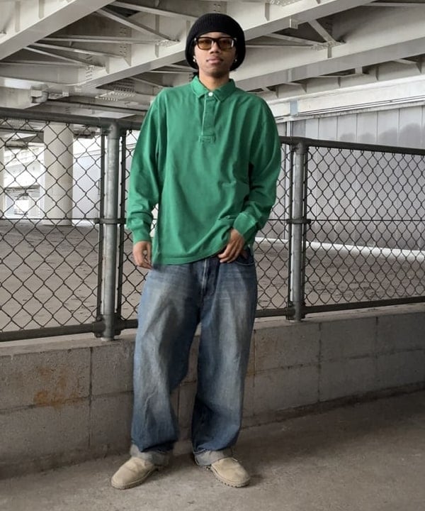 NADEL ナデールさんの「BEAMS WOMEN｜【別注】Champion / Rugger Shirt」を使ったコーディネート