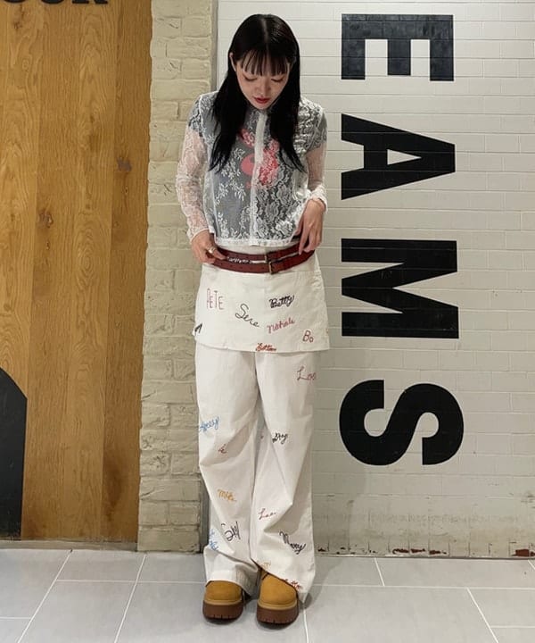 rinnaさんの「BEAMS WOMEN｜エンブロ エプロン パンツ」を使ったコーディネート