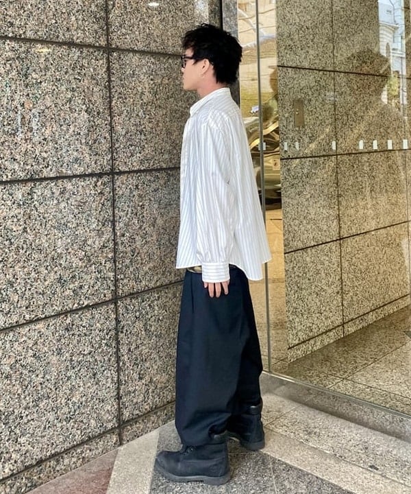 はるひむさんの「BEAMS WOMEN｜maturely / チョーク ストライプ レース タイ ロングスリーブ」を使ったコーディネート