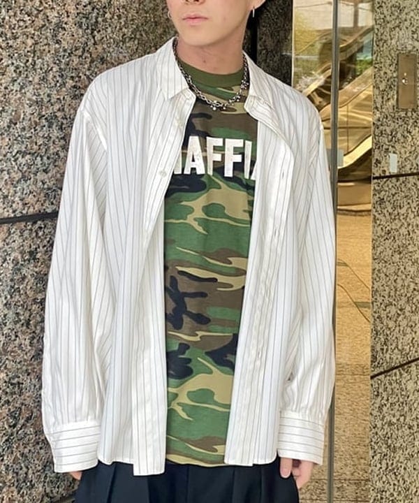 はるひむさんの「BEAMS WOMEN｜maturely / チョーク ストライプ レース タイ ロングスリーブ」を使ったコーディネート