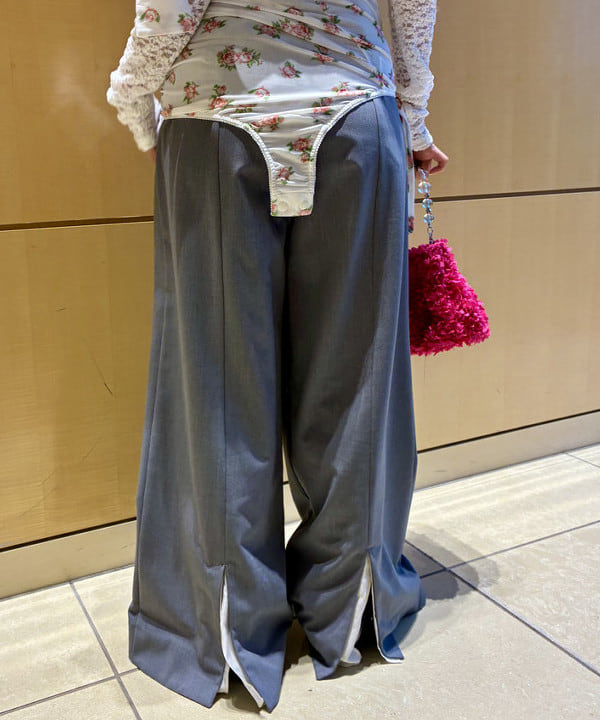 ヒカリさんの「BEAMS WOMEN｜バックスリット ワイド パンツ」を使ったコーディネート