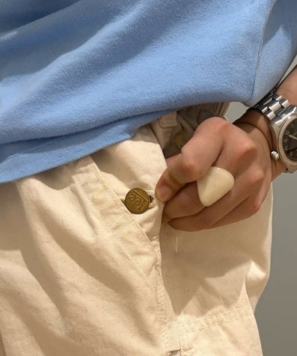 ばるたんさんの「BEAMS WOMEN｜【別注】Lee &times; maturely / リメイク ペインター パンツ」を使ったコーディネート