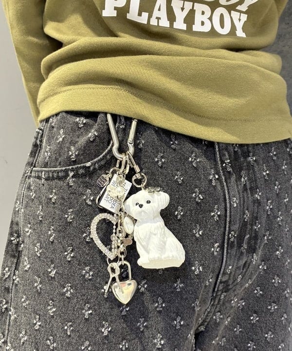 ササキさんの「BEAMS WOMEN｜ジャカード デニム ストレート パンツ」を使ったコーディネート