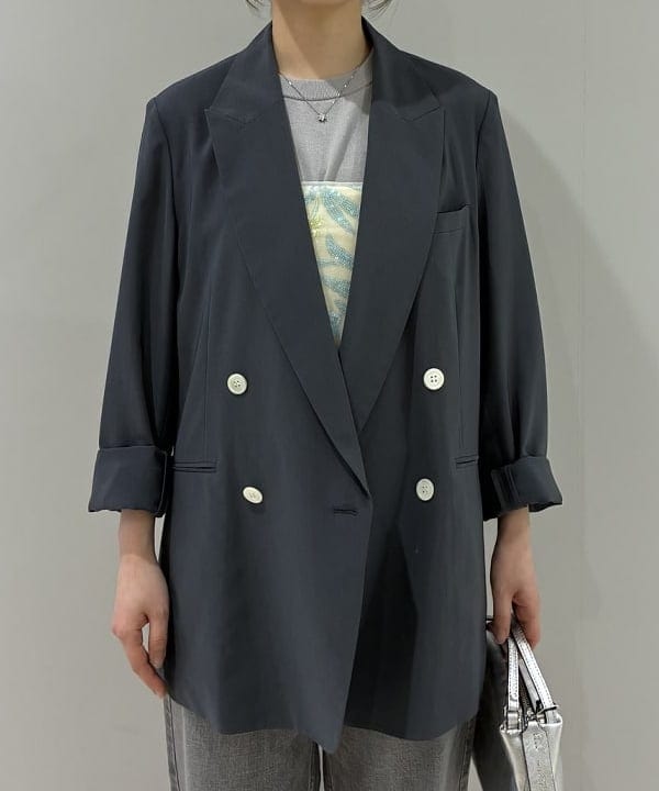 菜月さんの「BEAMS WOMEN｜AK+1 / シアー 4ボタン ダブル ジャケット」を使ったコーディネート