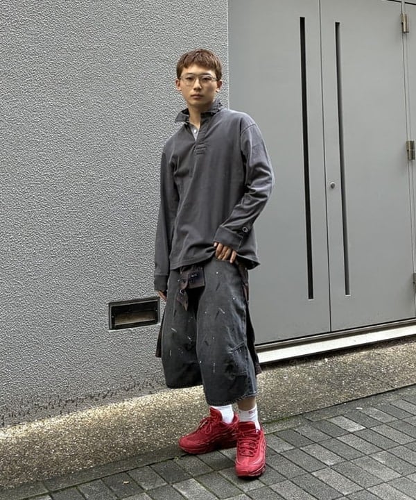 照田 拓史さんの「BEAMS WOMEN｜【別注】Champion / Rugger Shirt」を使ったコーディネート