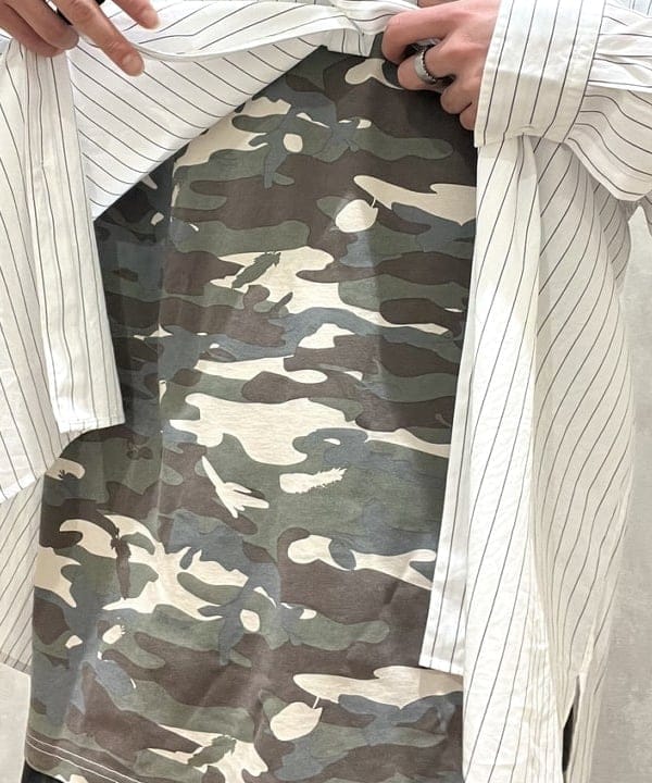 菊田 悠さんの「BEAMS WOMEN｜バックボタンシャツ」を使ったコーディネート