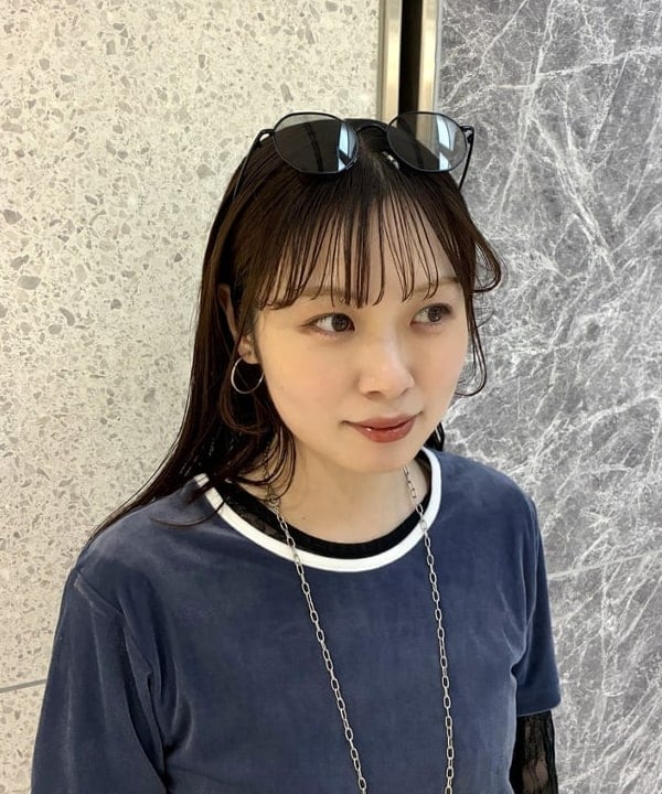 カタヤマ アヤさんの「BEAMS WOMEN｜レース テープ キリカエ Tシャツ」を使ったコーディネート