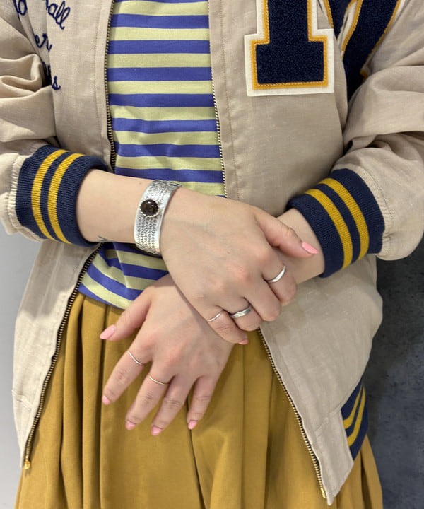 モモさんの「BEAMS WOMEN｜ボーダー バインダー ショートスリーブ Tシャツ」を使ったコーディネート