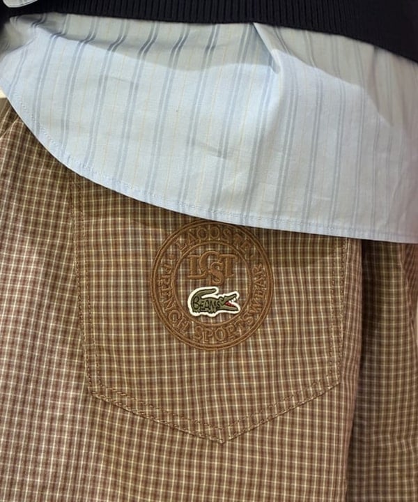 NADEL ナデールさんの「BEAMS WOMEN｜【別注】LACOSTE / チェック ショーツ」を使ったコーディネート