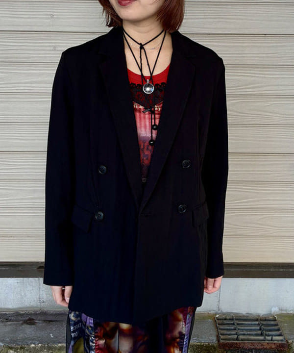 早川 萌子さんの「BEAMS WOMEN｜ソフトクリンクル 4ボタン ダブル ジャケット」を使ったコーディネート