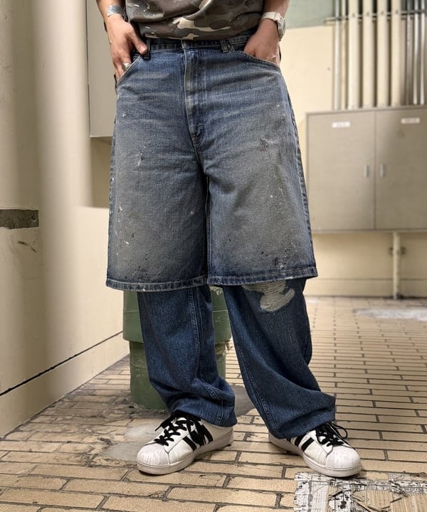 BAKU(東江 漠)さんの「BEAMS WOMEN｜LEE / WIDE DENIM SHORTS」を使ったコーディネート