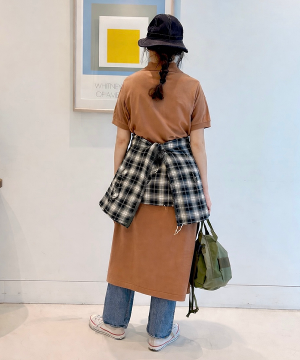 おのすさんの「BEAMS WOMEN｜マドラス チェック ブルゾン」を使ったコーディネート