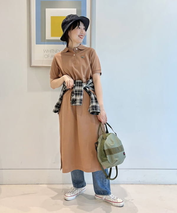 おのすさんの「BEAMS WOMEN｜マドラス チェック ブルゾン」を使ったコーディネート