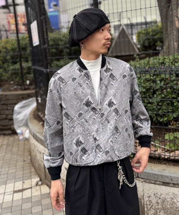 三宅 雄平さんの「BEAMS WOMEN｜Sports Blouson Newspaper Jacquard」を使ったコーディネート