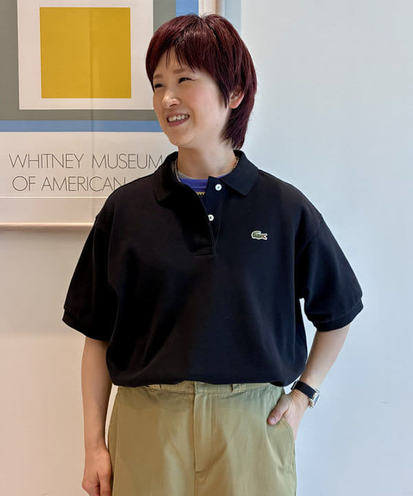 木村 梨香さんの「BEAMS WOMEN｜【別注】LACOSTE / ポロシャツ」を使ったコーディネート