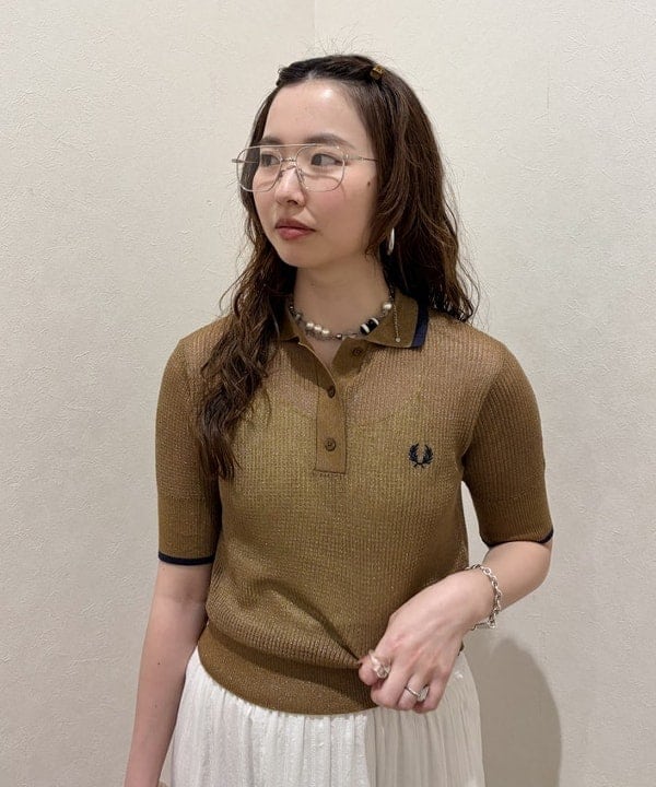 reiさんの「BEAMS WOMEN｜【別注】FRED PERRY / リブ ニット シャツ」を使ったコーディネート