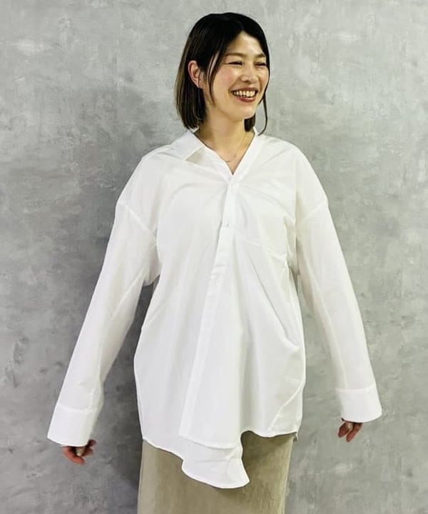 岩沢 珠代さんの「BEAMS WOMEN｜コットンラミー バイアス スカート」を使ったコーディネート