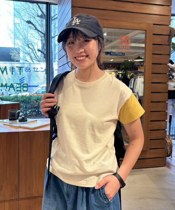 アベアミさんの「BEAMS WOMEN｜【別注】NEW ERA / MLB フレンチリネン キャップ」を使ったコーディネート