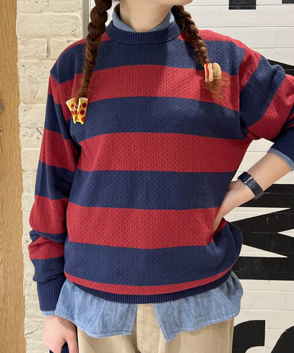 エノモト アミさんの「BEAMS WOMEN｜Crew Rugger Stripe」を使ったコーディネート