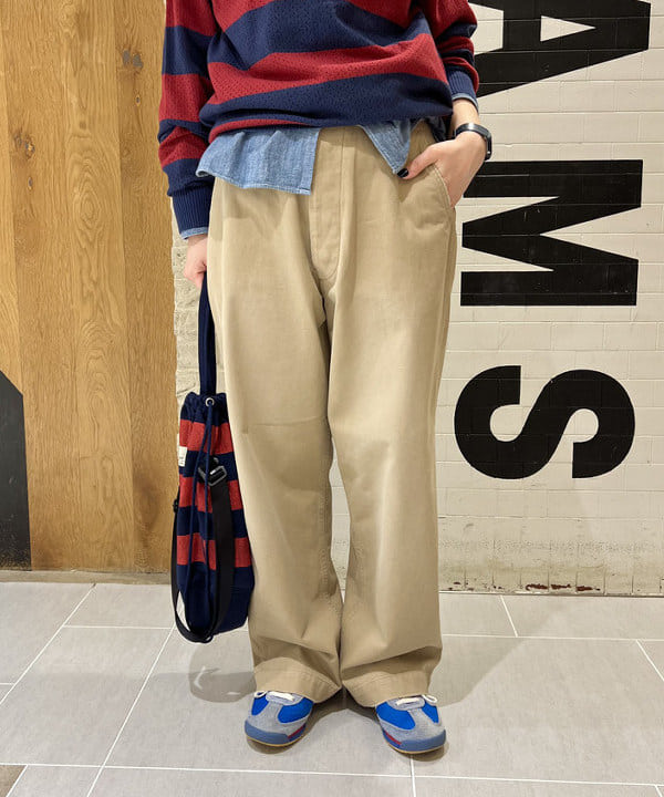 エノモト アミさんの「BEAMS WOMEN｜Crew Rugger Stripe」を使ったコーディネート