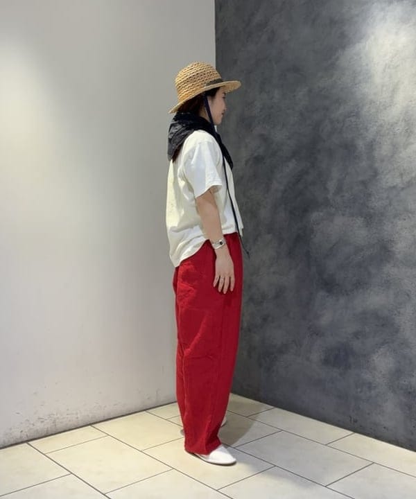 モモさんの「BEAMS WOMEN｜ワイド ボーダー ショートスリーブ」を使ったコーディネート