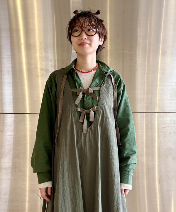 みりさんの「ナイロン タッサー C-1 ノースリーブ ワンピース」を使ったコーディネート