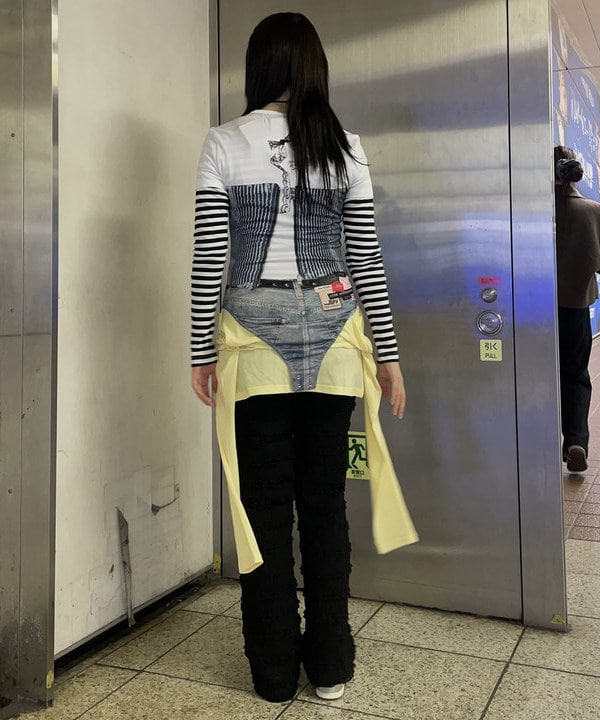 rinnaさんの「BEAMS WOMEN｜キャミソール レイヤード ギャザー Tシャツ」を使ったコーディネート