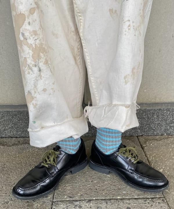 EMORIさんの「BEAMS WOMEN｜maturely / ラメ ボーダー タビ ソックス」を使ったコーディネート