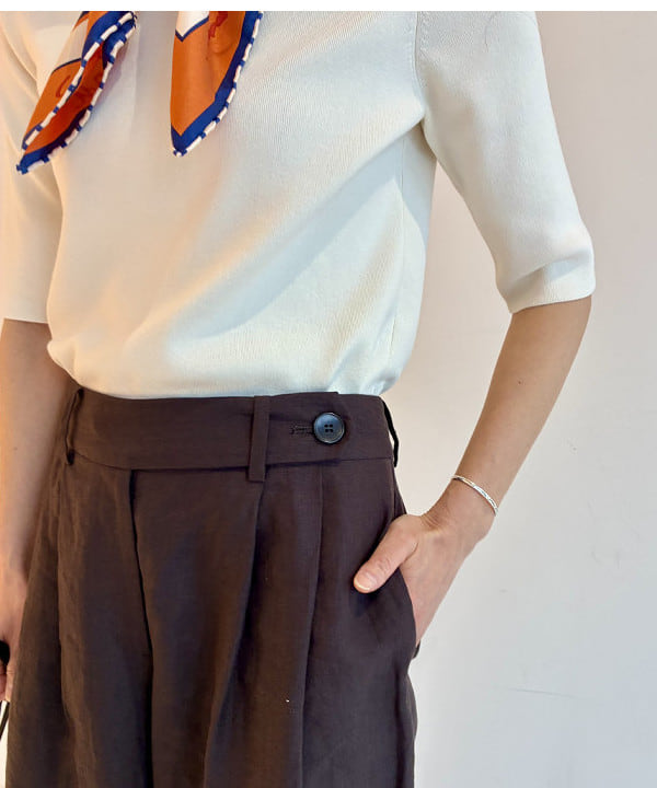 松元 晴佳さんの「BEAMS WOMEN｜シンプル ボートネックニット .M」を使ったコーディネート