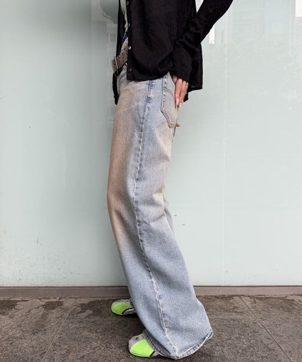 れいなさんの「BEAMS WOMEN｜シアー リブ ニット ポロ カーディガン」を使ったコーディネート