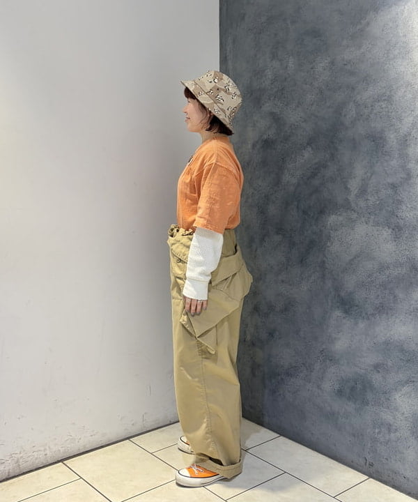 原口 愛さんの「BEAMS WOMEN｜コットン サーマル クルーネック ロングスリーブ Tシャツ」を使ったコーディネート