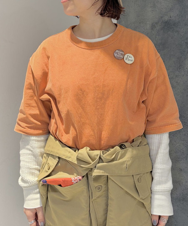 原口 愛さんの「BEAMS WOMEN｜コットン サーマル クルーネック ロングスリーブ Tシャツ」を使ったコーディネート