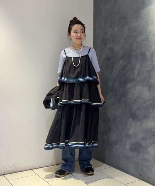 モモさんの「BEAMS WOMEN｜【別注】trepied / ティアード ブラウス」を使ったコーディネート