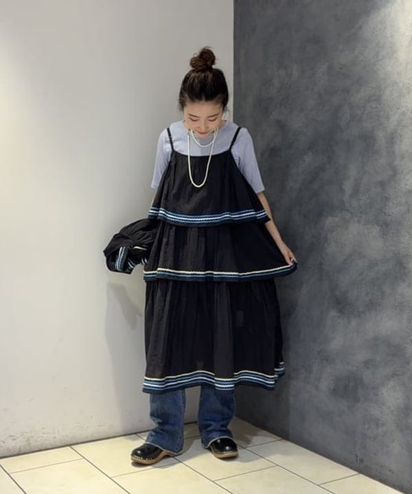 モモさんの「BEAMS WOMEN｜【別注】trepied / ティアード ブラウス」を使ったコーディネート