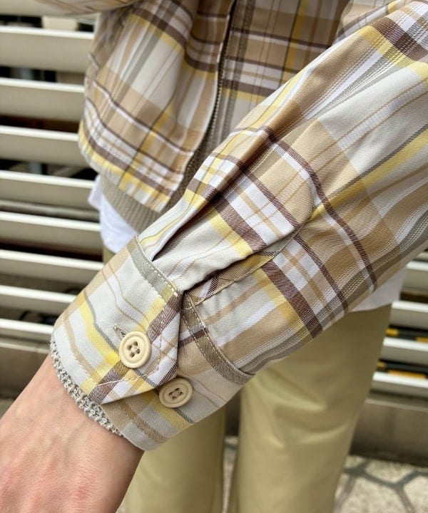 高遠 恒巳さんの「BEAMS WOMEN｜チェック ジップ ブルゾン」を使ったコーディネート