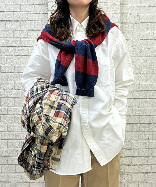 キラリさんの「BEAMS WOMEN｜BEAMS PLUS / アメリカン オックスフォード ボタンダウン シャツ クラシックフィット」を使ったコーディネート