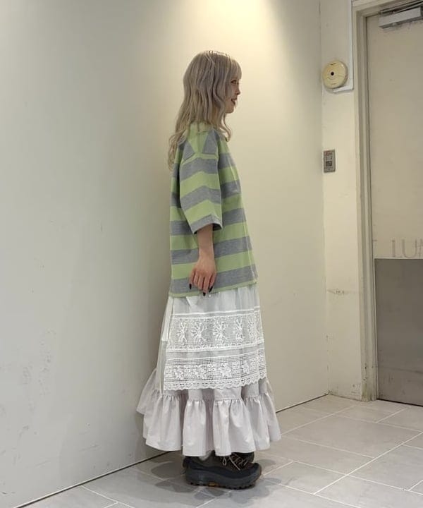 ando naoさんの「BEAMS WOMEN｜【別注】LACOSTE / ボーダー Tシャツ」を使ったコーディネート