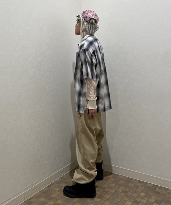 はるひむさんの「BEAMS WOMEN｜オンブレチェック ミニレギュラーカラーシャツ【リラックスフィット】」を使ったコーディネート